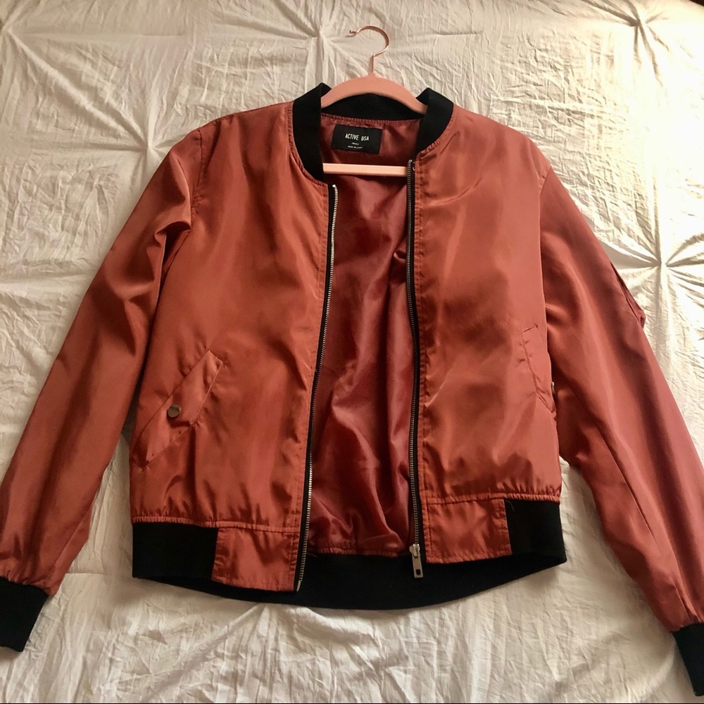 Blush bomber jacket